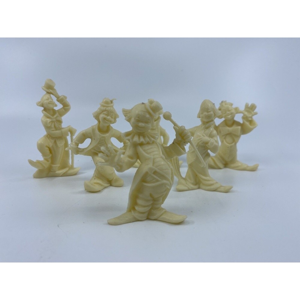 Depose Italy Unpainted Resin Clown Figurines Vintage